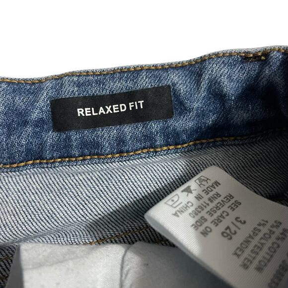 Judy Blue Womens Jean Shorts Size 3/26 Mid Rise Zip Fly Cut Off Distressed Denim - Picture 6 of 11